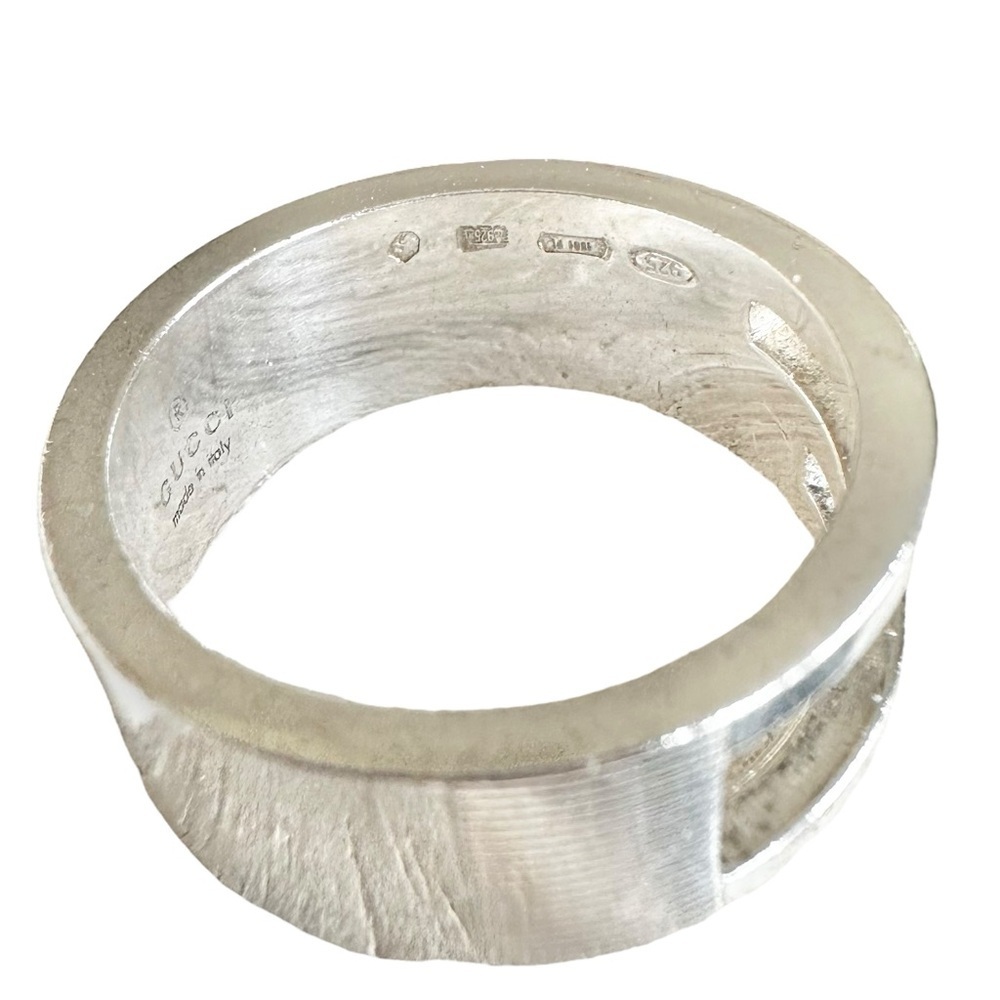 Gucci “G” 925 Silver Engraved Retro Vintage Ring Size 7.5 - Picture 12 of 13